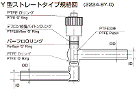 高真空グリースレスバルブ　ストレートタイプ